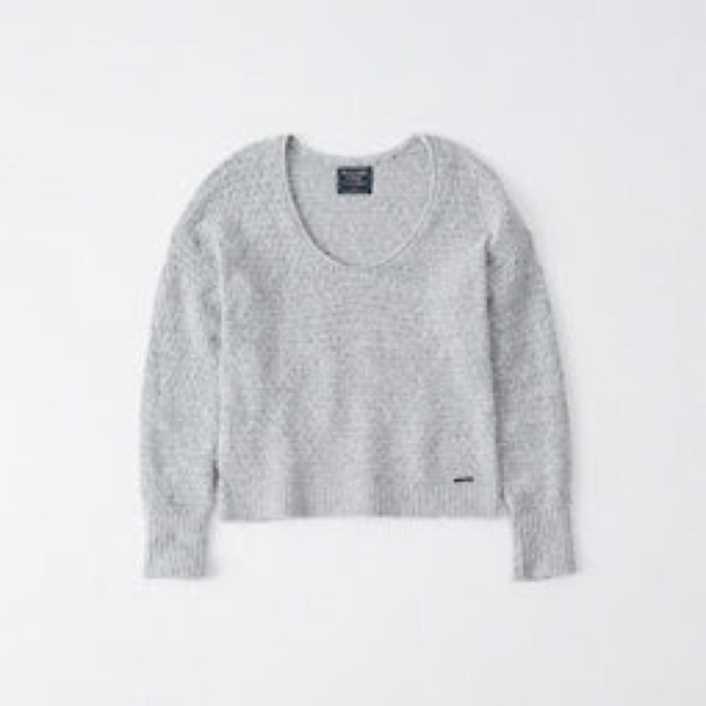 Grey Abercrombie and Fitch Scoop neck Sweater